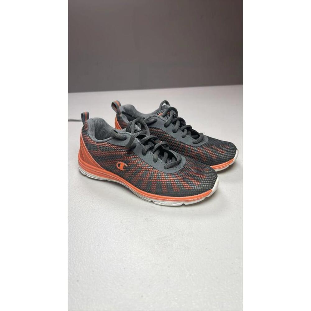Champion Men's Athletic Shoes Gray Orange Knit Running Trainers Size K13.5